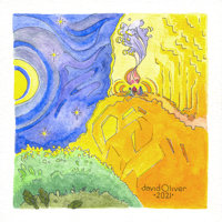 Firelight illustration by David Oliver