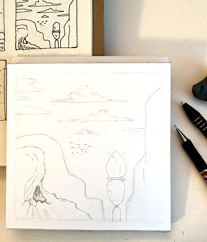 Sketch stage by David Oliver Art